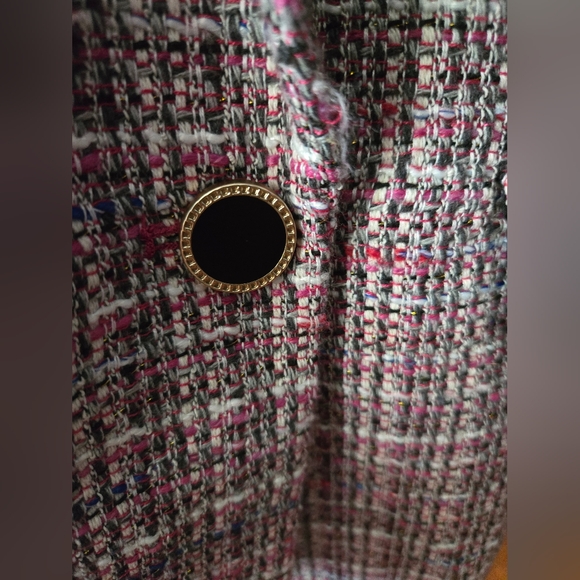 Bagatelle Pink Tweed Textured Blazer Ladies Size M - Picture 3 of 4
